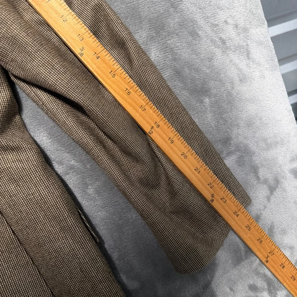 Aquascutum‎ Blazer Sport Coat Mens Brown Wool Tweed England Vintage 40 42